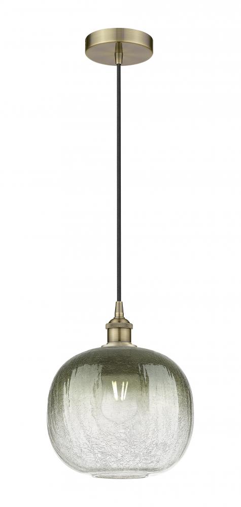 Brookhaven Sphere - 1 Light - 11 inch - Antique Brass - Cord hung - Mini Pendant