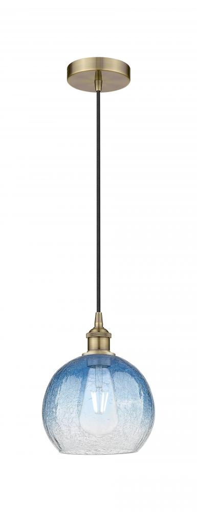 Brookhaven Globe - 1 Light - 8 inch - Antique Brass - Cord hung - Mini Pendant