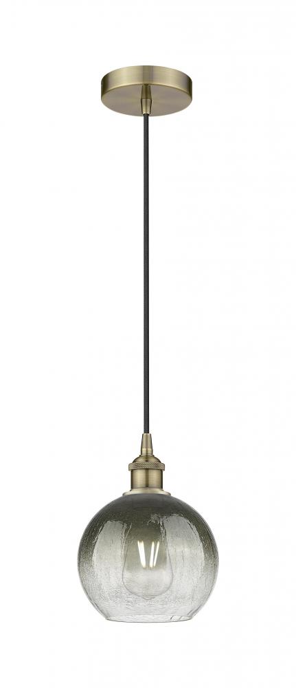 Brookhaven Globe - 1 Light - 8 inch - Antique Brass - Cord hung - Mini Pendant