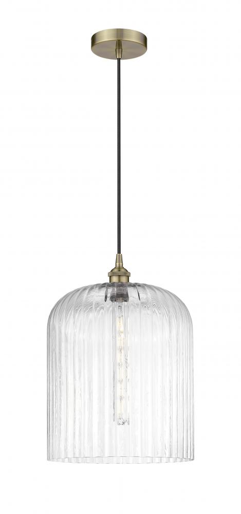 Bridal Veil - 1 Light - 5 inch - Antique Brass - Cord hung - Mini Pendant