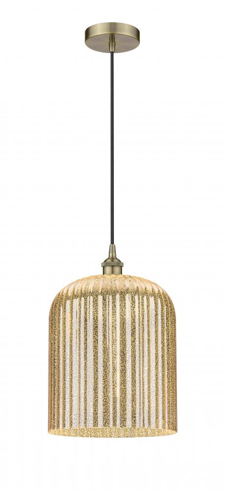 Bridal Veil - 1 Light - 5 inch - Antique Brass - Cord hung - Mini Pendant