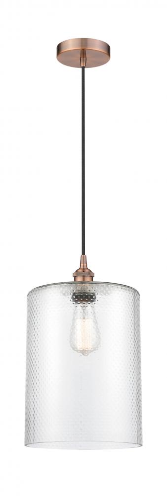 Cobbleskill - 1 Light - 9 inch - Antique Copper - Cord hung - Mini Pendant