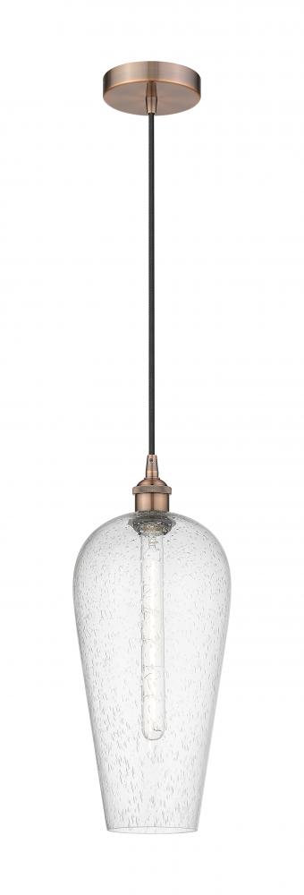 Chelsea - 1 Light - 8 inch - Antique Copper - Cord hung - Mini Pendant