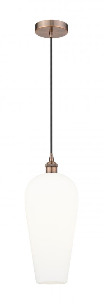 Chelsea - 1 Light - 8 inch - Antique Copper - Cord hung - Mini Pendant