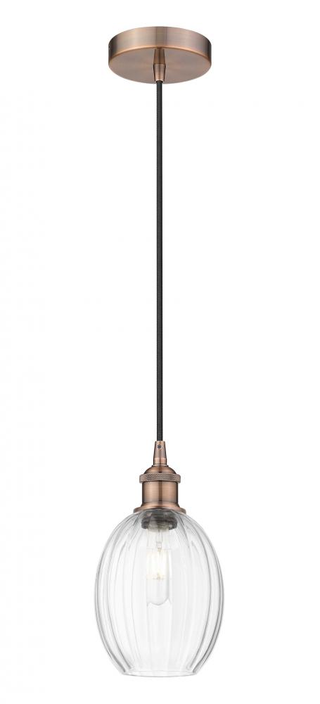 Preston Bulb - 1 Light - 6 inch - Antique Copper - Cord hung - Mini Pendant