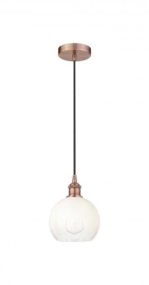 Brookhaven Globe - 1 Light - 8 inch - Antique Copper - Cord hung - Mini Pendant