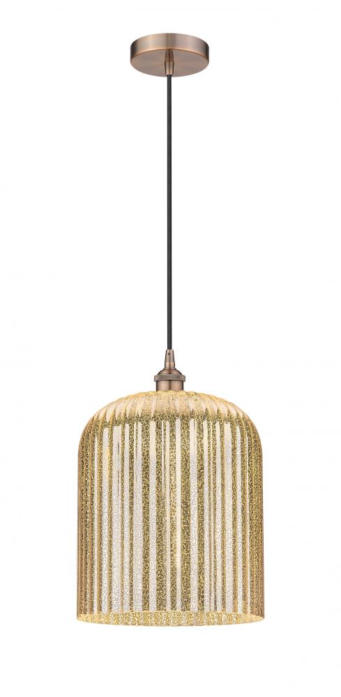 Bridal Veil - 1 Light - 5 inch - Antique Copper - Cord hung - Mini Pendant