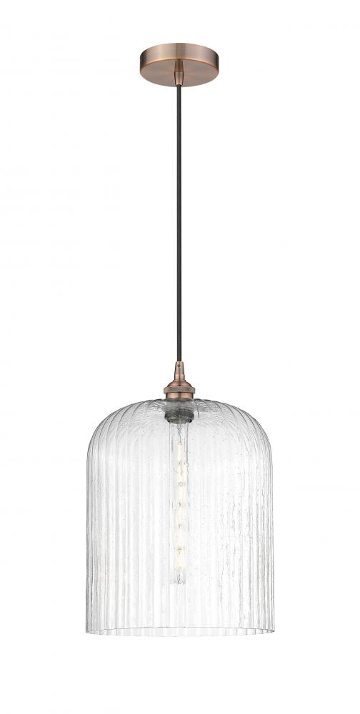 Bridal Veil - 1 Light - 5 inch - Antique Copper - Cord hung - Mini Pendant