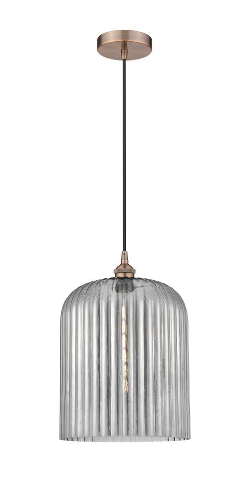 Bridal Veil - 1 Light - 5 inch - Antique Copper - Cord hung - Mini Pendant