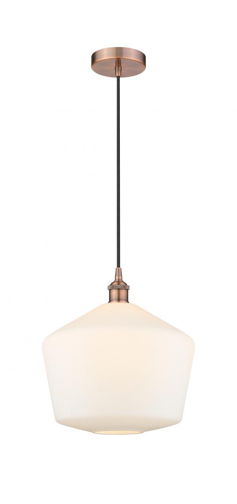 Cindyrella - 1 Light - 12 inch - Antique Copper - Cord hung - Mini Pendant