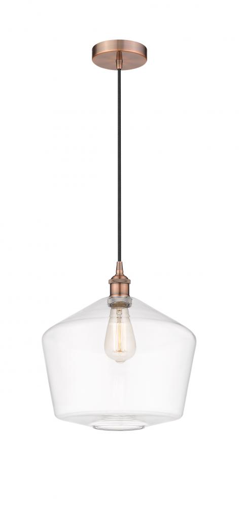 Cindyrella - 1 Light - 12 inch - Antique Copper - Cord hung - Mini Pendant