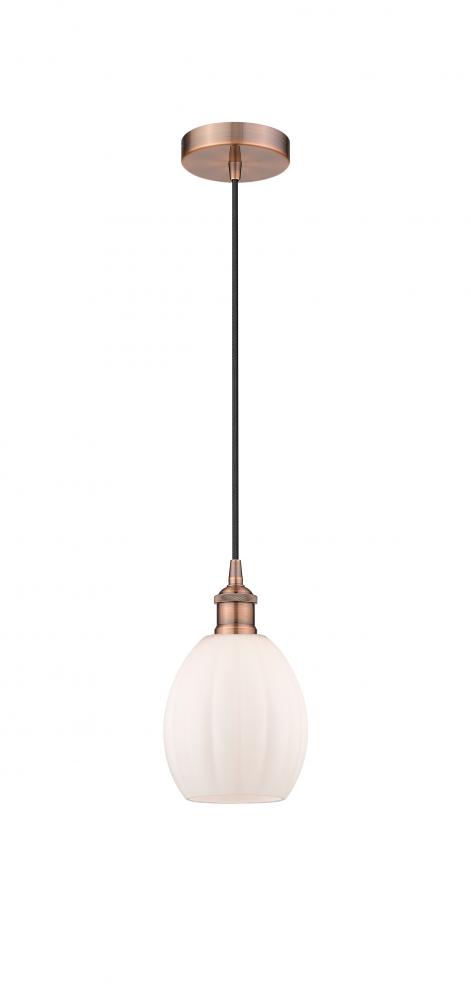 Eaton - 1 Light - 6 inch - Antique Copper - Cord hung - Mini Pendant
