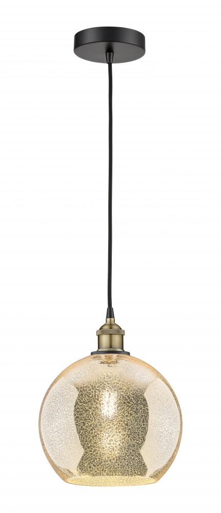 Athens - 1 Light - 10 inch - Black Antique Brass - Cord hung - Mini Pendant