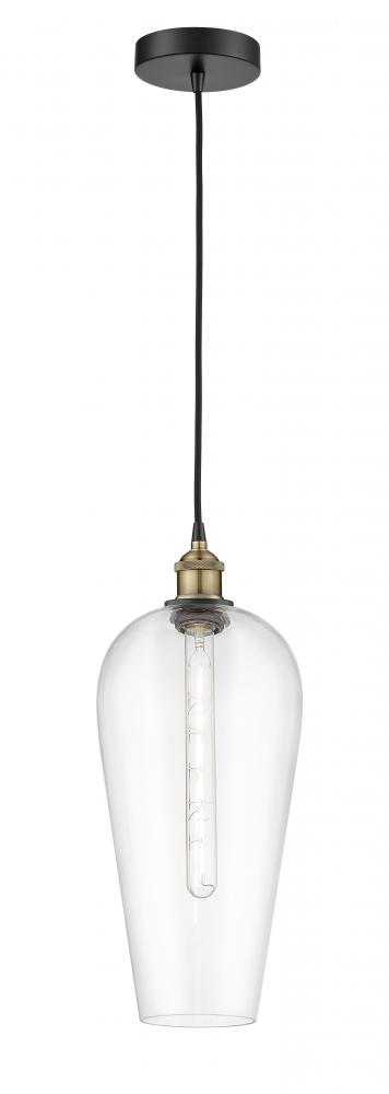 Chelsea - 1 Light - 8 inch - Black Antique Brass - Cord hung - Mini Pendant