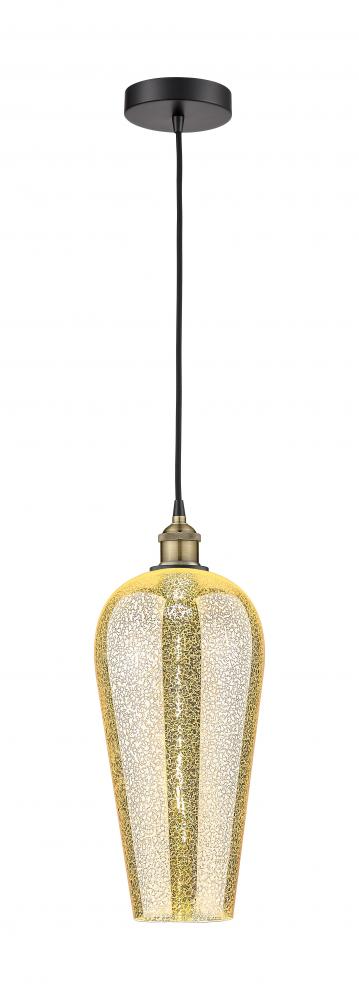 Chelsea - 1 Light - 8 inch - Black Antique Brass - Cord hung - Mini Pendant