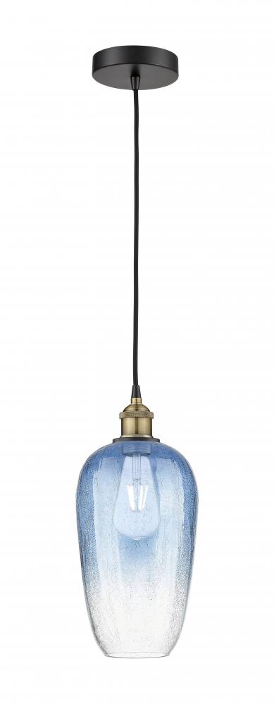 Brookhaven Flute - 1 Light - 7 inch - Black Antique Brass - Cord hung - Mini Pendant