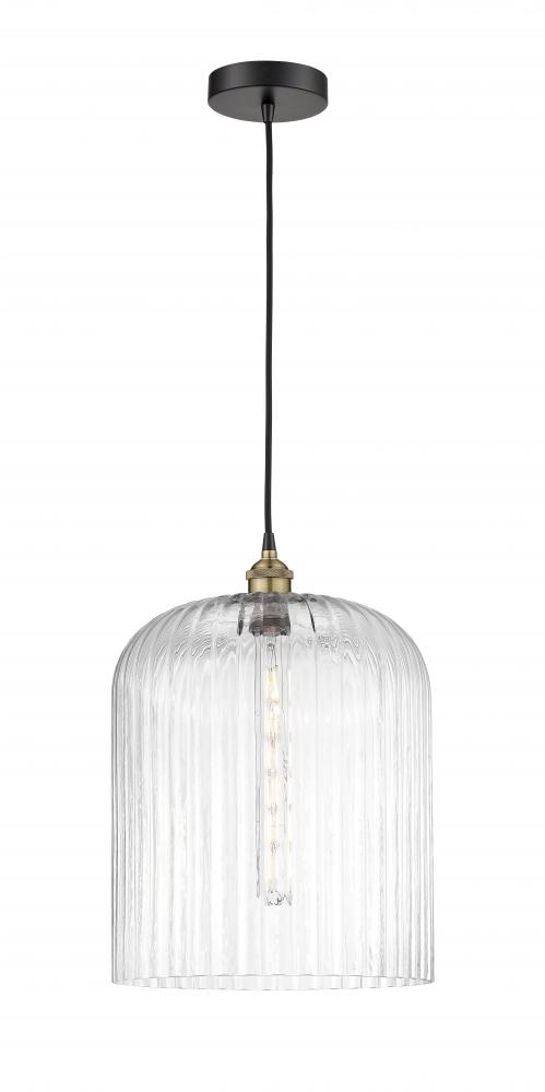 Bridal Veil - 1 Light - 5 inch - Black Antique Brass - Cord hung - Mini Pendant