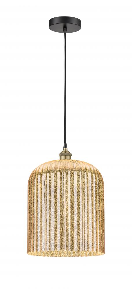 Bridal Veil - 1 Light - 5 inch - Black Antique Brass - Cord hung - Mini Pendant