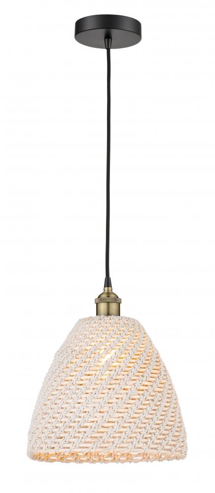 Bristol Natural - 1 Light - 6 inch - Black Antique Brass - Cord hung - Mini Pendant