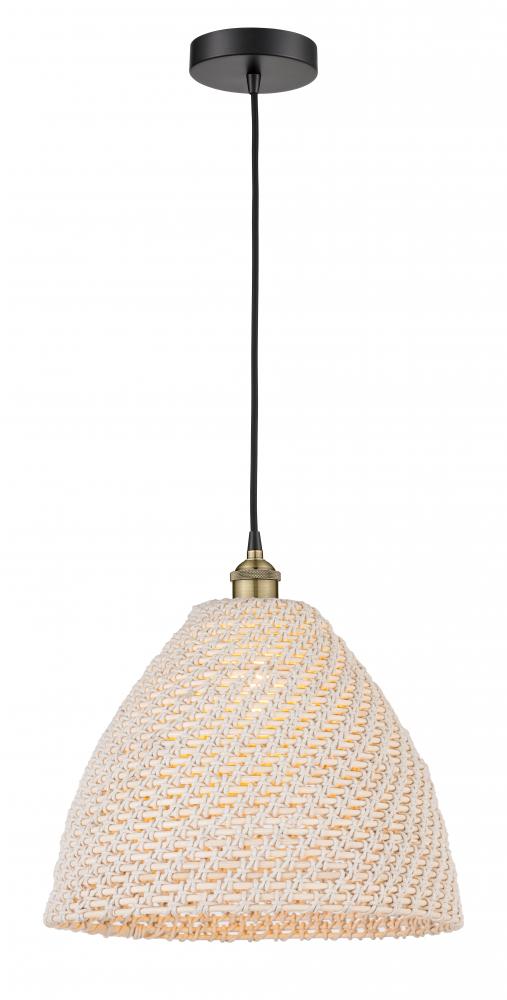 Bristol Natural - 1 Light - 6 inch - Black Antique Brass - Cord hung - Mini Pendant