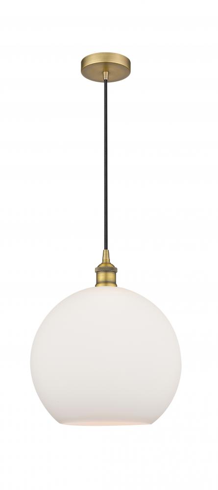 Athens - 1 Light - 12 inch - Brushed Brass - Cord hung - Mini Pendant