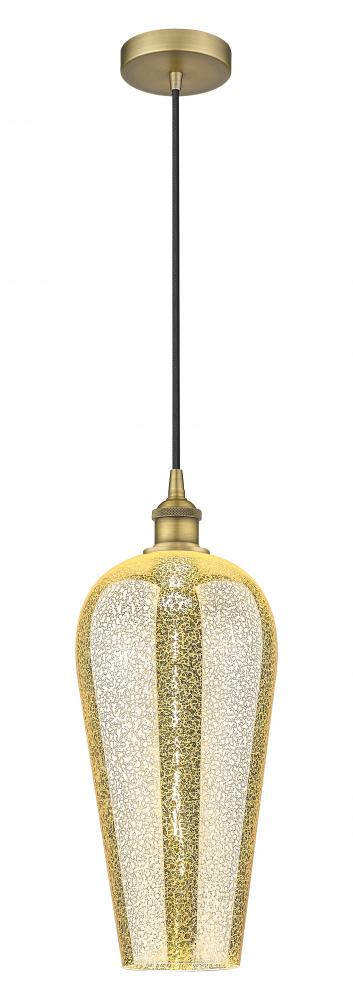Chelsea - 1 Light - 8 inch - Brushed Brass - Cord hung - Mini Pendant