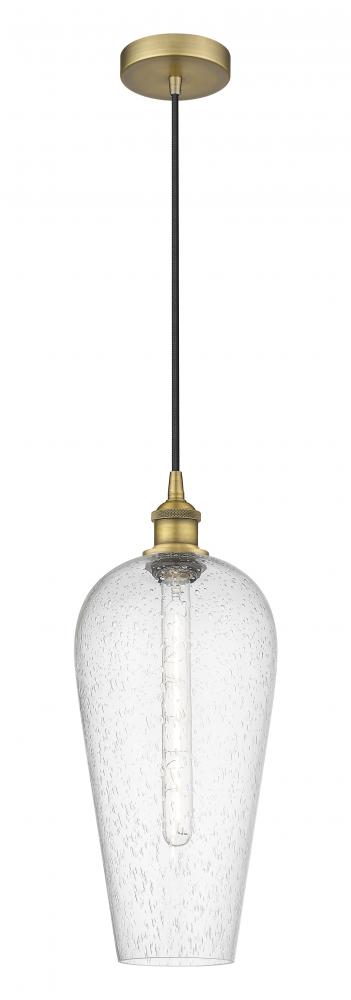 Chelsea - 1 Light - 8 inch - Brushed Brass - Cord hung - Mini Pendant