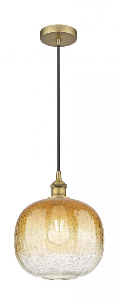 Brookhaven Sphere - 1 Light - 11 inch - Brushed Brass - Cord hung - Mini Pendant