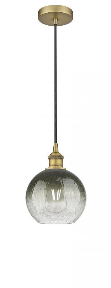 Brookhaven Globe - 1 Light - 8 inch - Brushed Brass - Cord hung - Mini Pendant