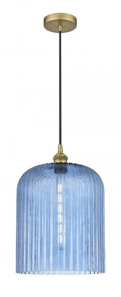 Bridal Veil - 1 Light - 5 inch - Brushed Brass - Cord hung - Mini Pendant