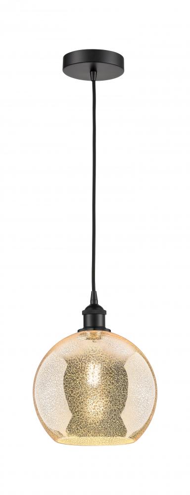 Athens - 1 Light - 10 inch - Matte Black - Cord hung - Mini Pendant