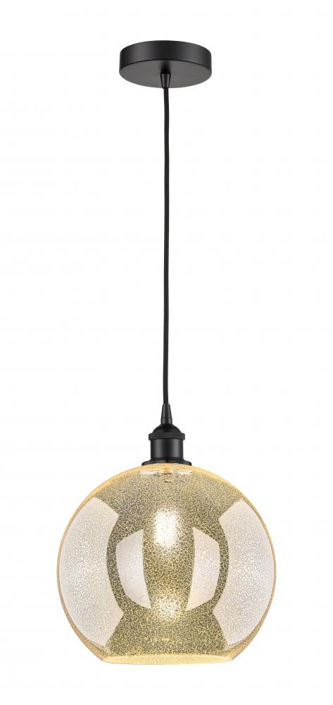 Athens - 1 Light - 12 inch - Matte Black - Cord hung - Mini Pendant
