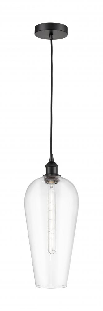 Chelsea - 1 Light - 8 inch - Matte Black - Cord hung - Mini Pendant