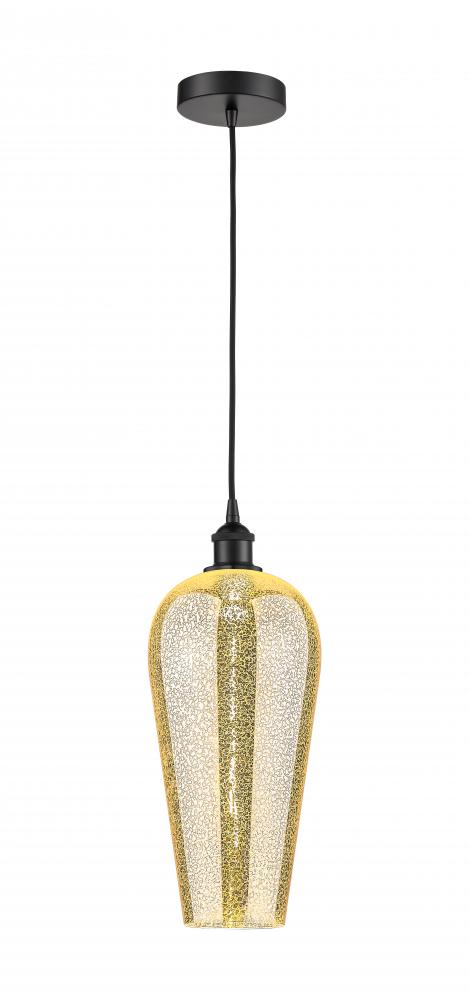 Chelsea - 1 Light - 8 inch - Matte Black - Cord hung - Mini Pendant