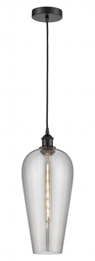Chelsea - 1 Light - 8 inch - Matte Black - Cord hung - Mini Pendant