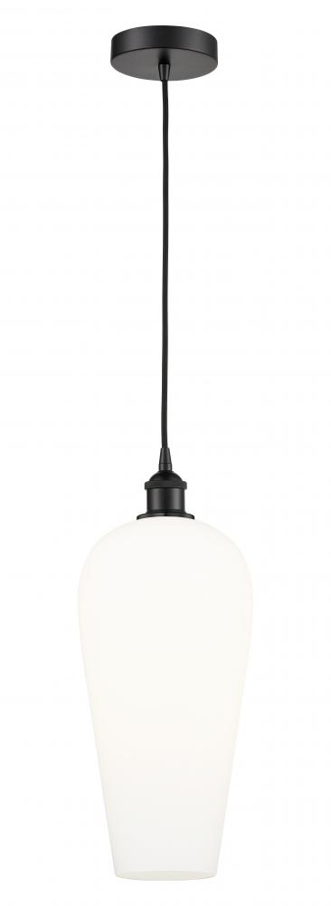 Chelsea - 1 Light - 8 inch - Matte Black - Cord hung - Mini Pendant