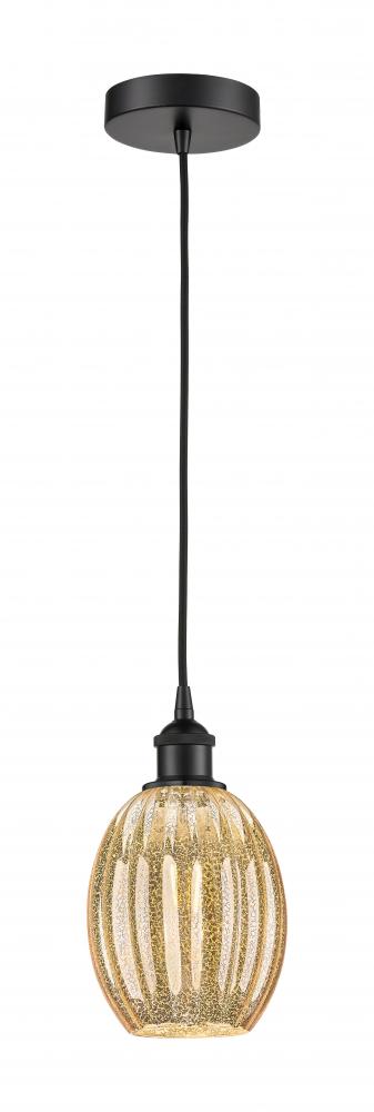 Preston Bulb - 1 Light - 6 inch - Matte Black - Cord hung - Mini Pendant