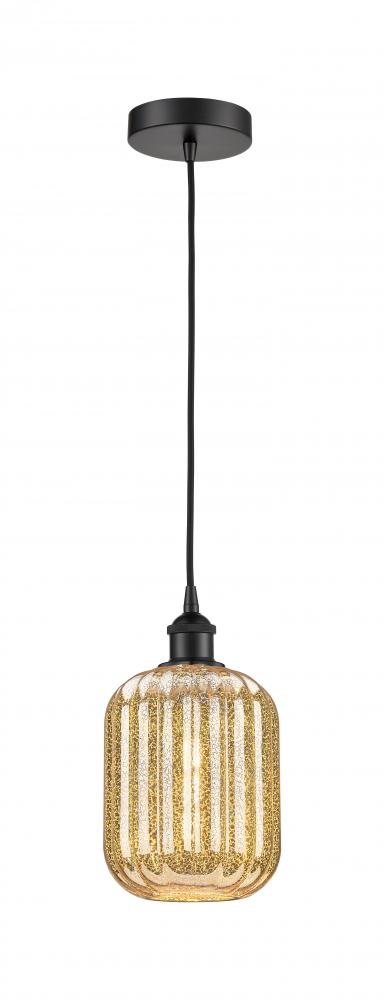 Preston Cylinder - 1 Light - 7 inch - Matte Black - Cord hung - Mini Pendant