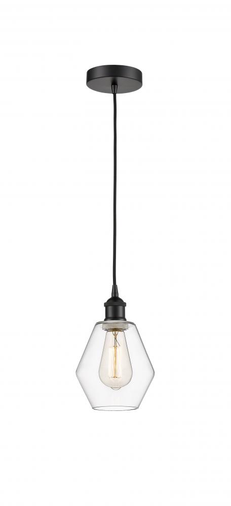 Cindyrella - 1 Light - 6 inch - Matte Black - Cord hung - Mini Pendant