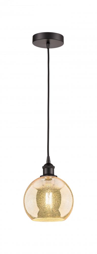 Athens - 1 Light - 8 inch - Oil Rubbed Bronze - Cord hung - Mini Pendant