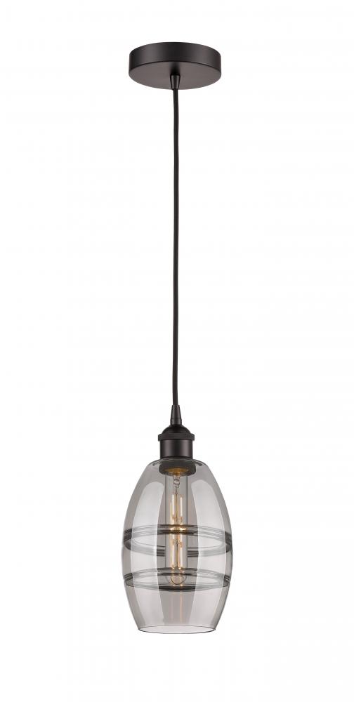 Vaz - 1 Light - 6 inch - Oil Rubbed Bronze - Cord hung - Mini Pendant