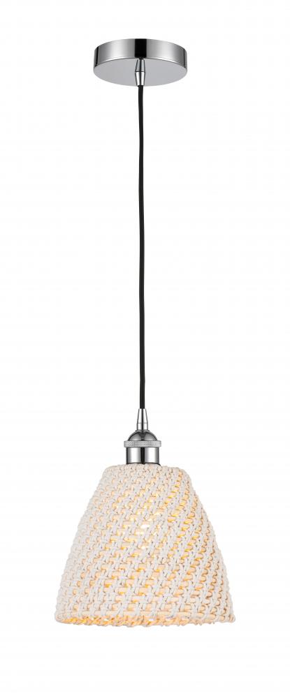 Bristol Natural - 1 Light - 6 inch - Polished Chrome - Cord hung - Mini Pendant
