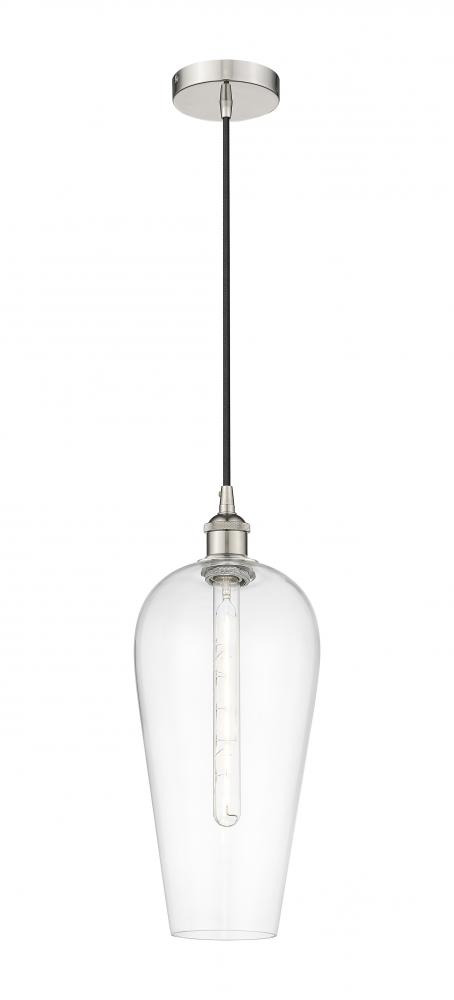 Chelsea - 1 Light - 8 inch - Polished Nickel - Cord hung - Mini Pendant