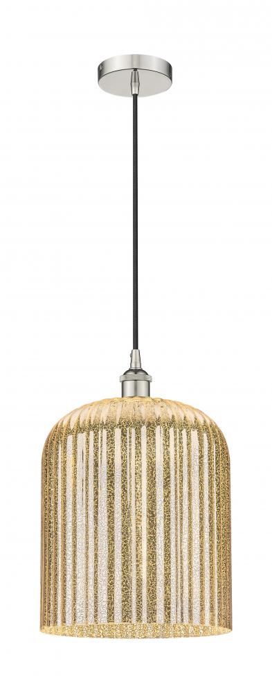 Bridal Veil - 1 Light - 5 inch - Polished Nickel - Cord hung - Mini Pendant