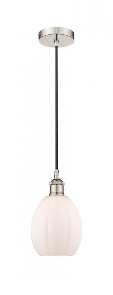 Eaton - 1 Light - 6 inch - Polished Nickel - Cord hung - Mini Pendant