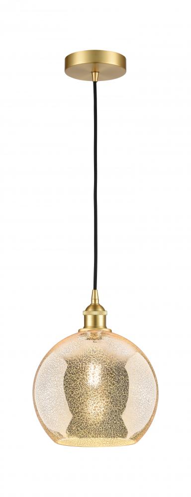 Athens - 1 Light - 10 inch - Satin Gold - Cord hung - Mini Pendant