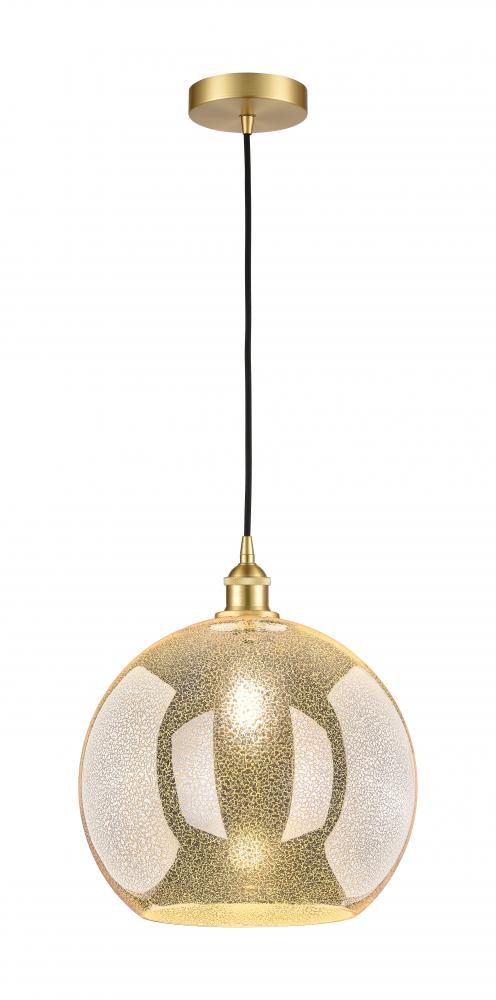 Athens - 1 Light - 14 inch - Satin Gold - Cord hung - Pendant