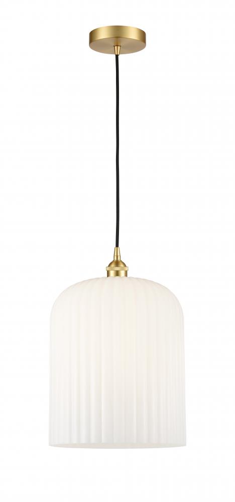 Bridal Veil - 1 Light - 5 inch - Satin Gold - Cord hung - Mini Pendant