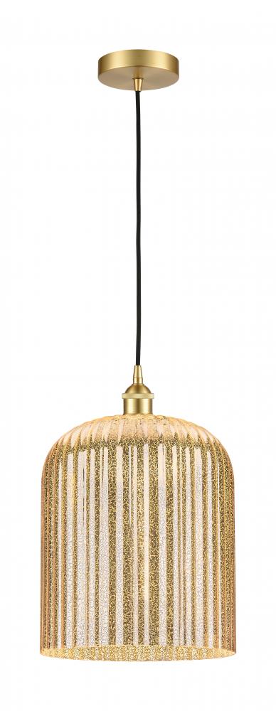 Bridal Veil - 1 Light - 5 inch - Satin Gold - Cord hung - Mini Pendant