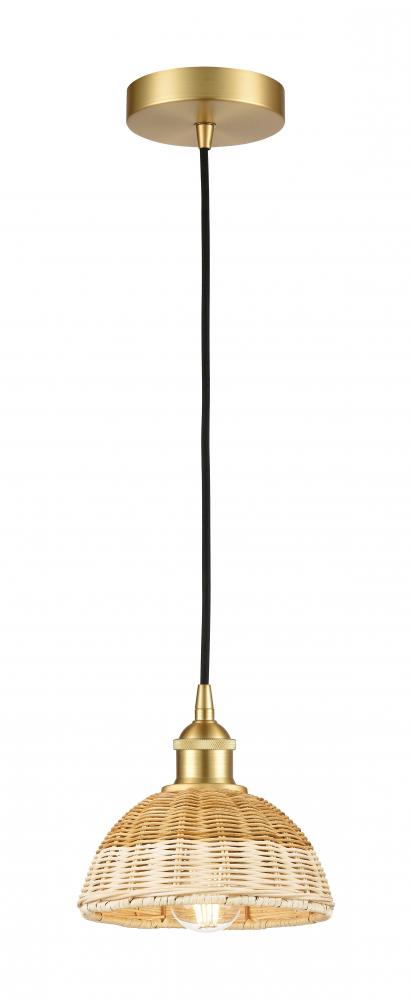 Natural Ballston Dome - 1 Light - 6 inch - Satin Gold - Cord hung - Mini Pendant